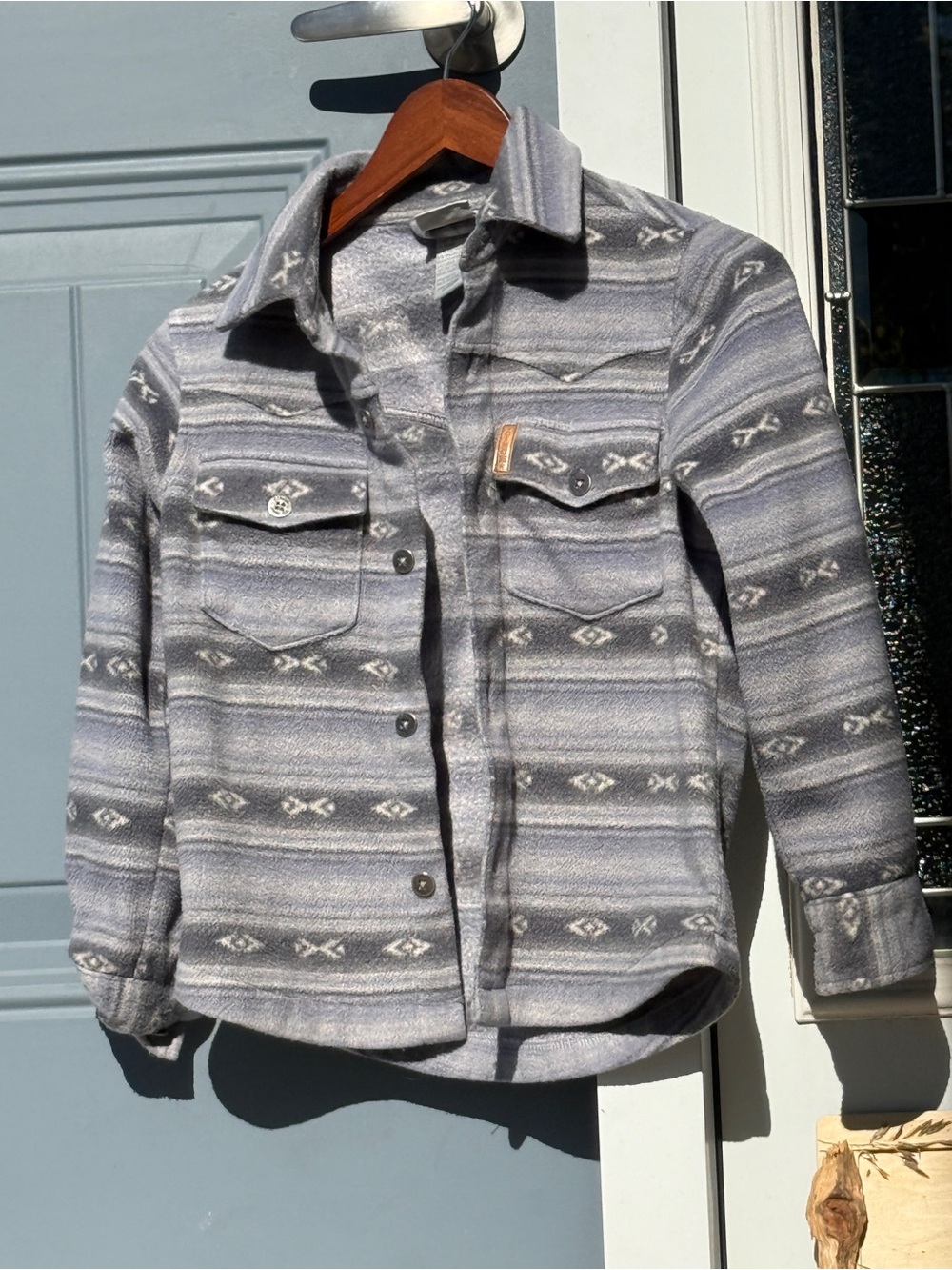 Cinch Kids Grey Patterned Shacket Jacket